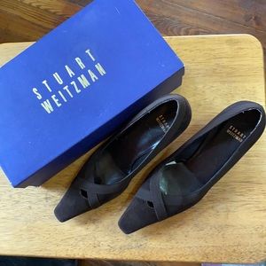 Cola suede pumps.  2 inch heel